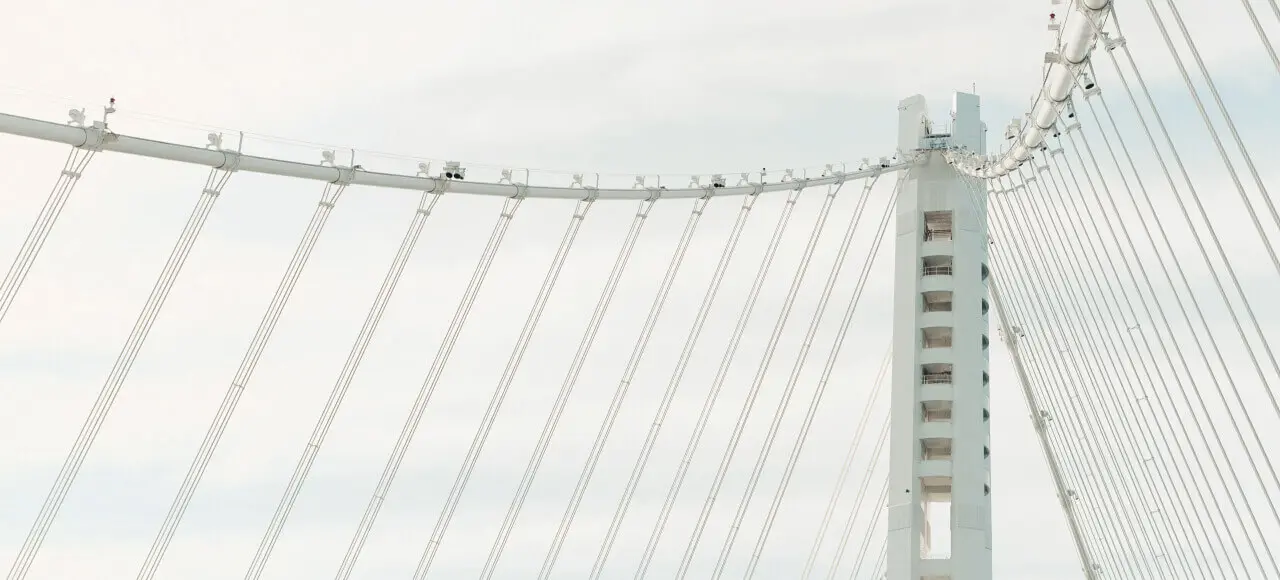 Modern bridge representing regional connections